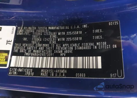 2025 Toyota Corolla Cross Hybrid Xse z USA, uszkodzony, nr VIN 7MUFBABG4SV073091